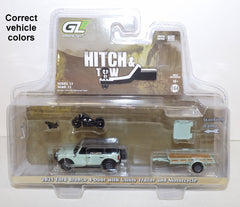 #32330-D 1/64 2021 Ford Bronco 4-Door Badlands with Utility Trailer & Motorcycle