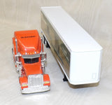 #32502 1/64 AGCO Gleaner Peterbilt 379 Conventional Semi with Coin Bank Trailer