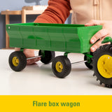 #37163 1/16 John Deere Utility Tractor & Flare Box Wagon Set