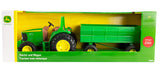 #37163 1/16 John Deere Utility Tractor & Flare Box Wagon Set