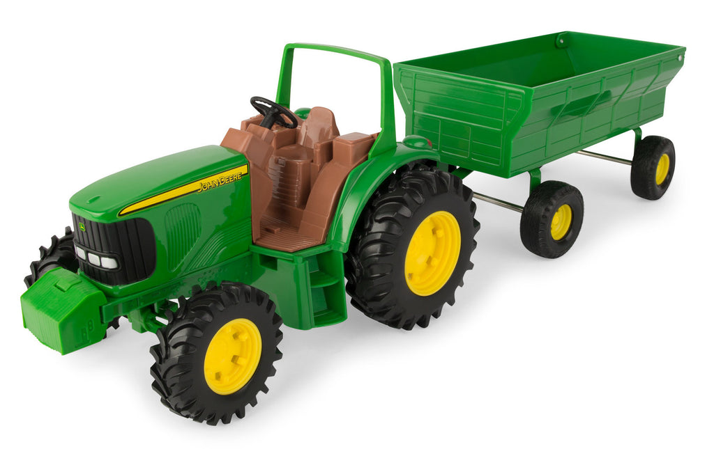 #37163 1/16 John Deere Utility Tractor & Flare Box Wagon Set