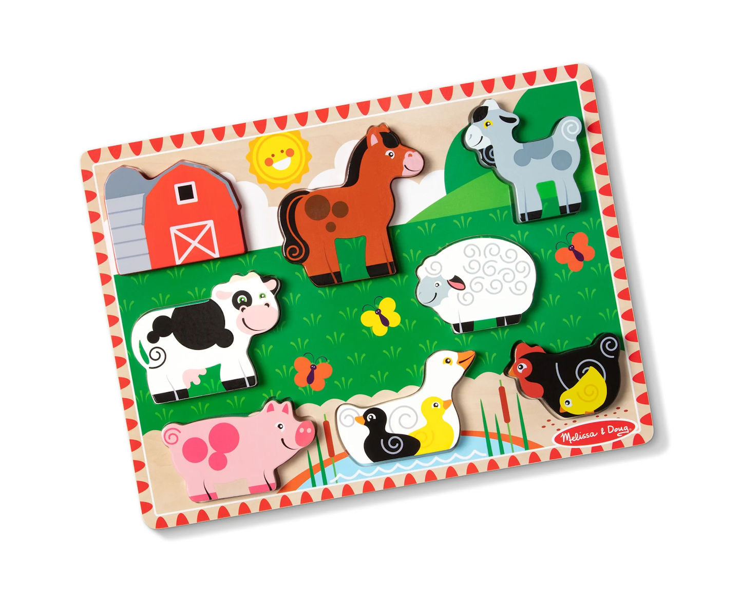 #3723 Wooden Chunky Farm Puzzle, 8 piece