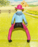 #41417B 1/20 Girl Western Rider with Pink Chaps