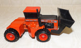 #4199A 1/64 Big Bud 525/84 4WD Tractor with Blade & Single Wheels, Industrial Orange - AS IS