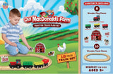 #42317 Old MacDonald's Farm Wooden Tractor Train Play Set - 18 piece