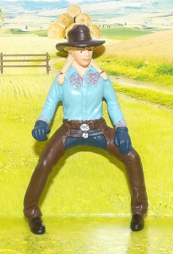#42419B 1/20 Girl Western Rider with Brown Chaps