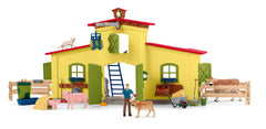 #42605 1/20 Large Yellow Barn with Animals & Accessories