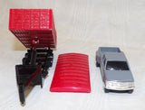 #4337 1/64 Gray GMC Dually Extended Cab Pickup with Red Gooseneck Grain Trailer - No Package, AS IS