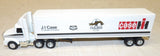 #438EO 1/64 J.I. Case White GMC Semi with 150 Years Case Logo Trailer