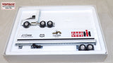 #438EO 1/64 J.I. Case White GMC Semi with 150 Years Case Logo Trailer
