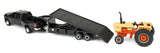 #44446 164 Case 1270 Tractor with Ram 3500 Dually Pickup & Gooseneck Flatbed Trailer