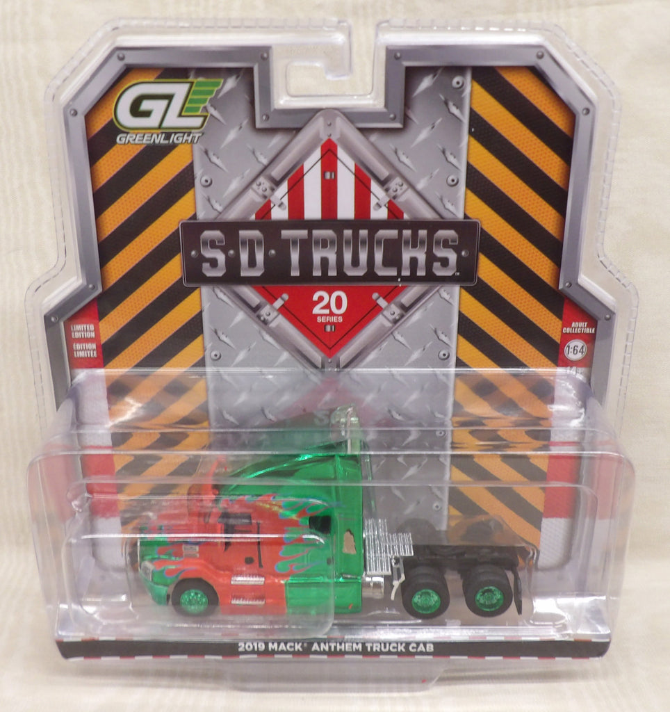 #45200-CG 1/64 2019 Mack Anthem Truck Cab - Green Machines Chase