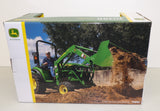 #45676SY 1/16 John Deere 2038R Tractor with Loader - Broken Front Wheel, AS IS