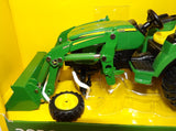 #45676SY 1/16 John Deere 2038R Tractor with Loader - Broken Front Wheel, AS IS