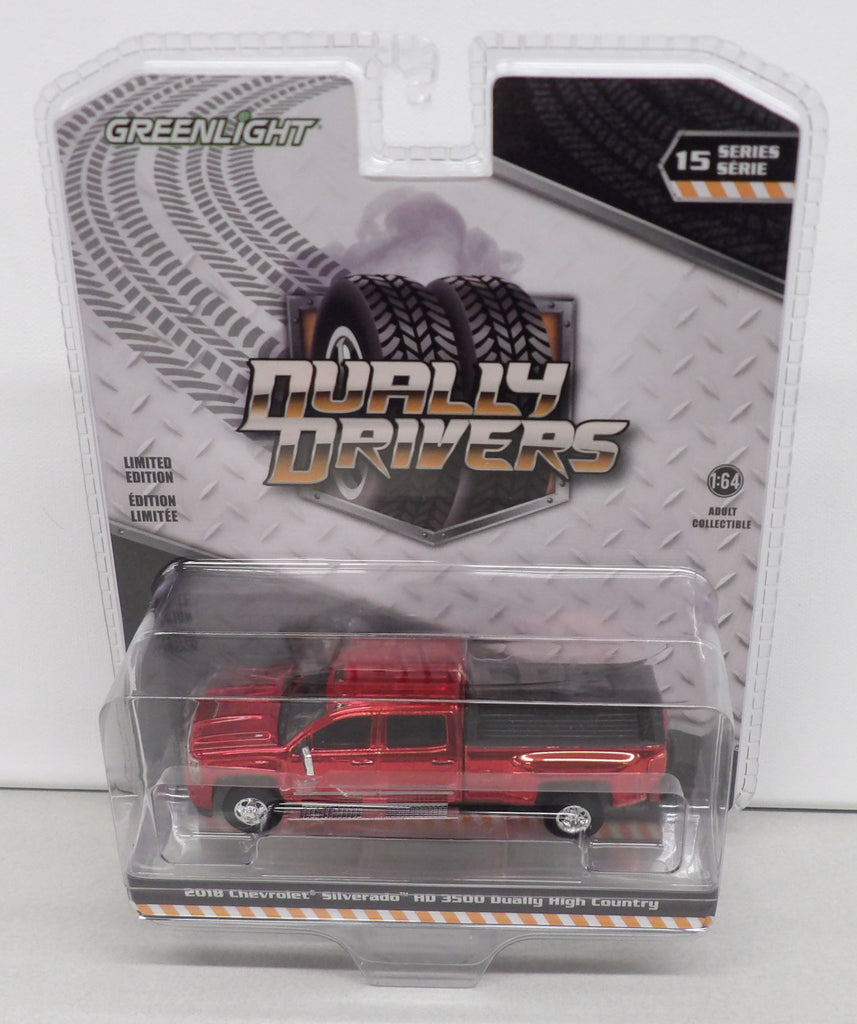 #46150-DCC 1/64 2018 Chevrolet Silverado 3500 HD High Country Dually Pickup - Red Chrome Chase