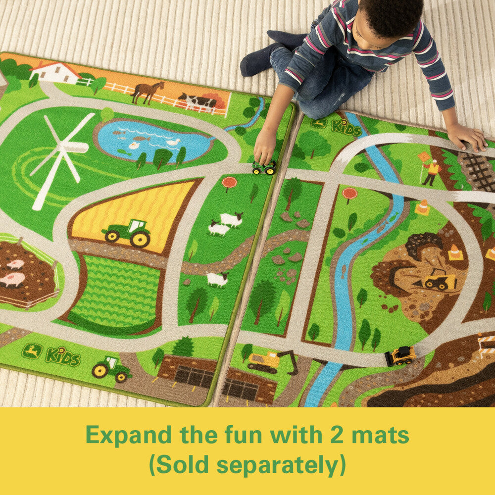 #47583 John Deere Kids Farm Playmat with Tractor | Action Toys