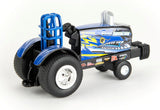 #47570A 1/64 New Holland "Blue Barracuda" Puller Tractor with Pickup & Flatbed Trailer