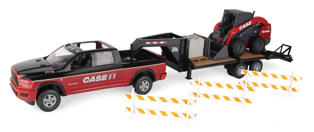 #47638 1/16 Case-IH Ram 3500 & Flatbed Trailer Construction Set
