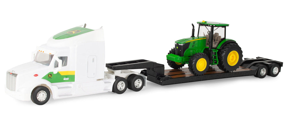 #47679 1/32 John Deere Peterbilt 579 with Lowboy Trailer & John Deere 7290R Tractor