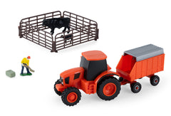 #47737 1/64 Kubota 10-pc Farm Set with Tractor & Accessories