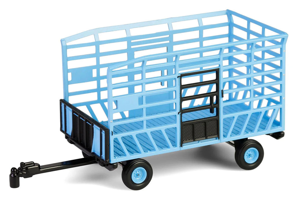 #48100-F 1/64 Light Blue & Black Bale Throw Wagon