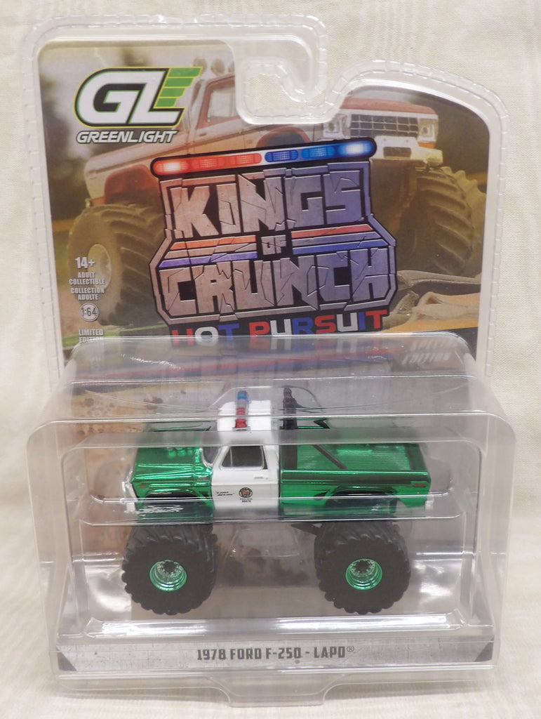 #49170-A 1/64 LAPD 1979 Ford F-250 Monster Truck - Green Machines Chase