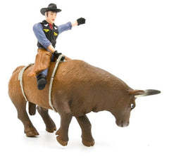#500248 Brown Bucking Bull & Rider Set