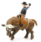#500248 Brown Bucking Bull & Rider Set