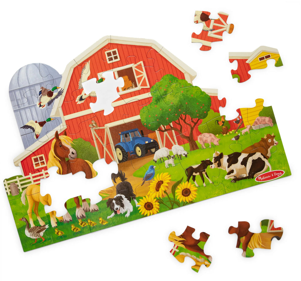 #50615 Busy Barn Shaped Floor Puzzle, 32 piece