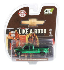 #51586-BC 1/64 1998 Chevrolet Silverado 3500 Extended Cab Dually Pickup - Green Chrome Chase