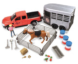 #516BC 1/20 Big Country Adventure Truck & Horse Trailer Playset, 24 piece