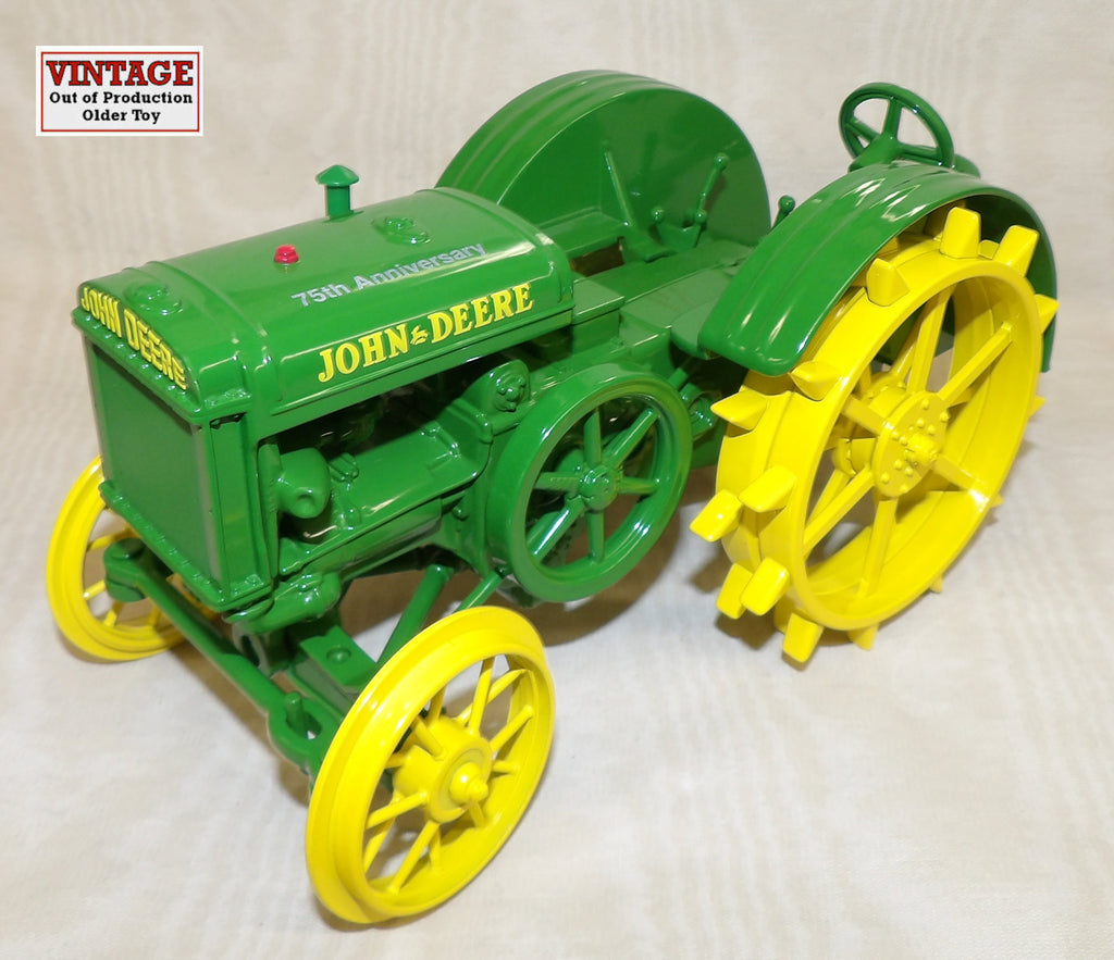 #5178DA 1/16 John Deere Spoker Model D Tractor on Steel, 75th Anniversary Edition - No Box, AS IS
