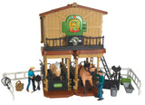 #519BC 1/18 Big Country Adventure Horse Stable 32-pc Playset