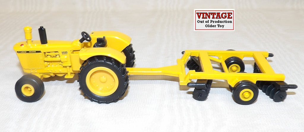 #5198 1/64 John Deere 5020 Tractor with Disk, Industrial Yellow - No Package, AS IS