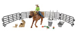 #526BC 1/20 Big Country Adventure Horse with Cowgirl 19-pc Playset
