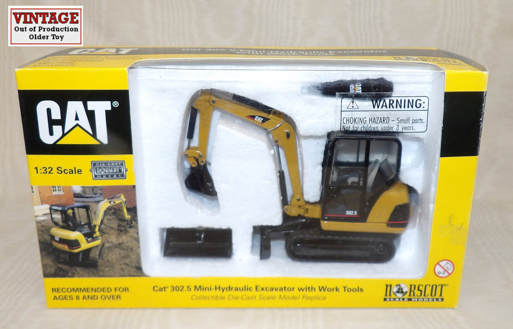 #55085 1/32 Cat 302.5 Mini-Hydraulic Excavator with Work Tools, Pre-Owned