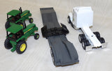 #5530EO 1/64 John Deere Equipment Hauling Set with 2 "4450" Row Crop Tractors - No Package, AS IS