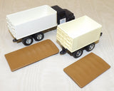 #5543EO 1/64 Black International Grain Truck with Pup Trailer - No Box, AS IS