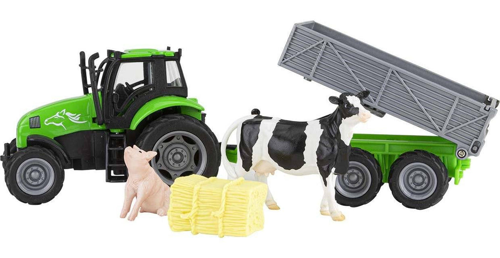 #59238 1/32 Breyer Farms Tractor & Tag-A-Long Wagon with Animals