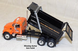 #60-0027 1/64 Orange J & B Supplies Mack Granite Dump Truck - Missing Cylinder