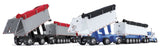 #60-1633 1/64 Wisteria Blue & White Kenworth W900L Day Cab & East Manufacturing Michigan Series 31' and 20' End Dump Trailers