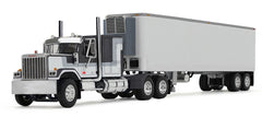 #60-1923 1/64 Black GMC General with 60" Flat Top Sleeper & 40' Vintage Trailer with Reefer