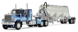 #60-1924 1/64 Blue GMC General with 34" Flat Top Sleeper & Heil Pneumatic Tank Trailer