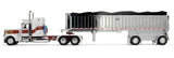 #60-1936 1/64 White & Red Peterbilt Model 389 with 48" Mid-Roof Sleeper & MAC Coal End Dump Trailer