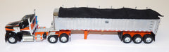 #60-2008 1/64 Black & Orange Kenworth W900 Day Cab & MAC Coal End Dump Trailer