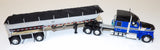 #60-2009 1/64 Blue & Black Kenworth W990 with 76" Mid-Roof Sleeper & MAC Half Round End Dump Trailer