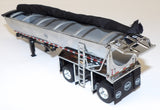 #60-2009 1/64 Blue & Black Kenworth W990 with 76" Mid-Roof Sleeper & MAC Half Round End Dump Trailer