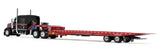 #60-2034 1/64 Black & Red Kenworth W900L with 72" AeroCab Sleeper & Landoll 440B-50CA Traveling Tandem Axle Trailer