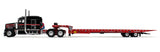 #60-2034 1/64 Black & Red Kenworth W900L with 72" AeroCab Sleeper & Landoll 440B-50CA Traveling Tandem Axle Trailer