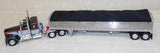 #60-2137 1/64 Gray & Viper Red Kenworth W900A with 36" Sleeper & Silver 43' Wilson Pacesetter Tandem-Axle Grain Trailer